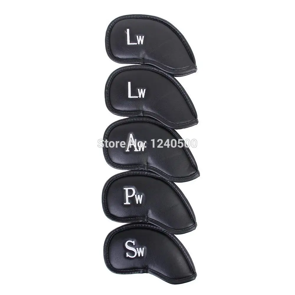 12 шт./компл. черный чехол для головки клюшки гольфа крышка клиновидная железная