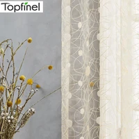 topfinel new bird nest modern window sheer curtain for kitchen living room the bedroom finished blinds tulle for windows fabric