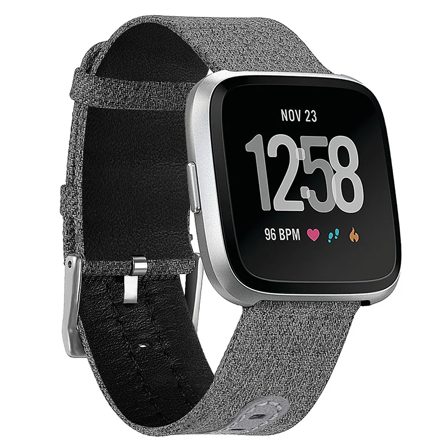 Холщовый ремешок для часов Fitbit Versa с коннектором пряжкой Для Sport Smartband на запястье