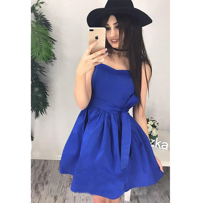Женское летнее Короткое мини-платье на тонких бретельках сексуальное с