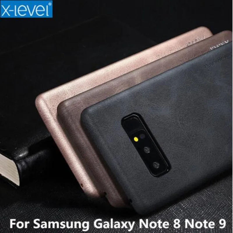 X-Level Винтажный чехол для телефона из искусственной кожи Samsung Note 9 8 Ультратонкий