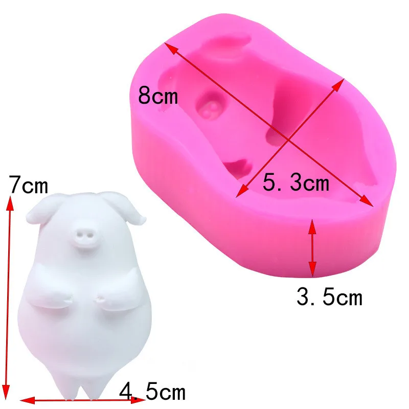 1 шт. свиная силиконовая форма в виде животного для украшения торта ремесло