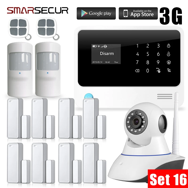 Smarsecur G90Bplus Беспроводная GSM сигнализация Android IOS управление приложением WIFI