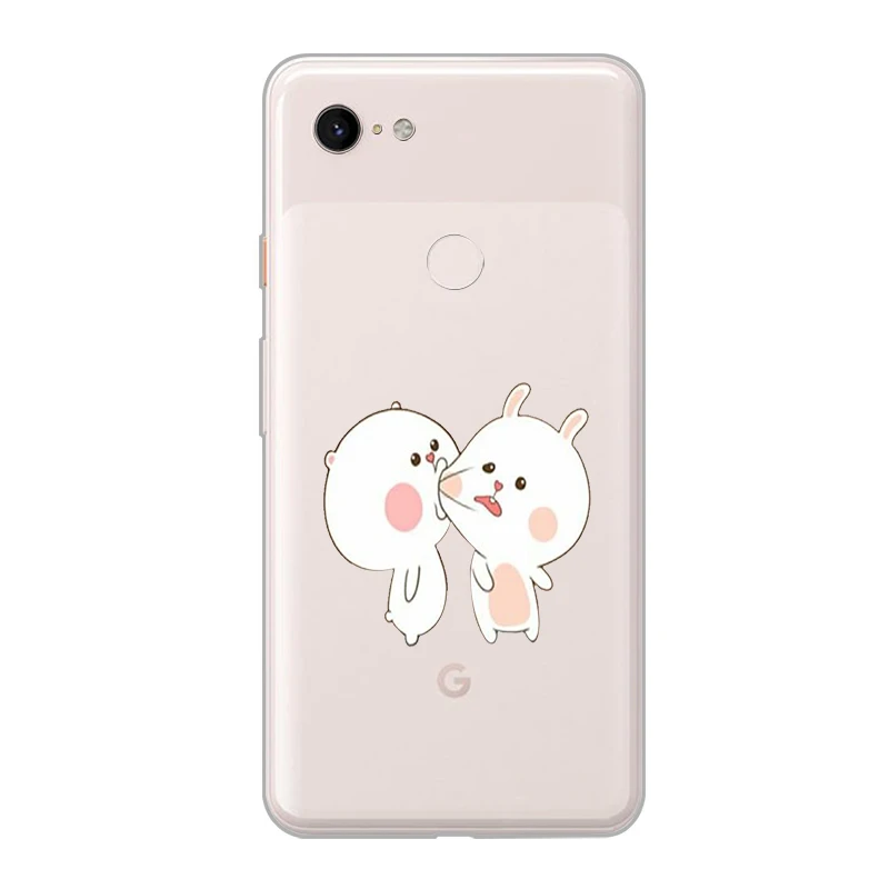 ciciber New Fashion Phone Cases For Google Pixel 3 2 XL Case Soft TPU Back Cover for 3XL 2XL Cartoon Animal Cat Pig Fundas |