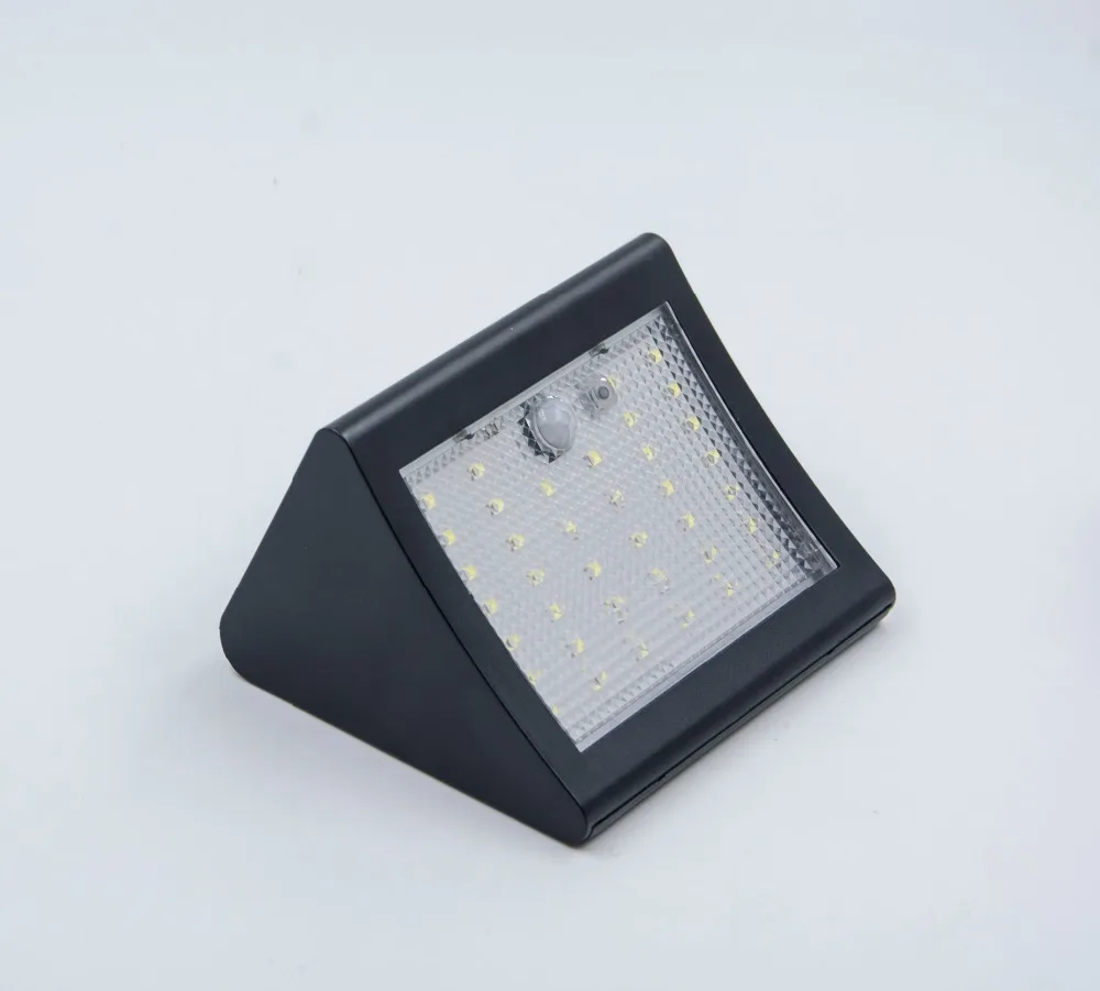 Черный Цвет ABS 38Led настенный светильник на солнечной батарее с Панели солнечные