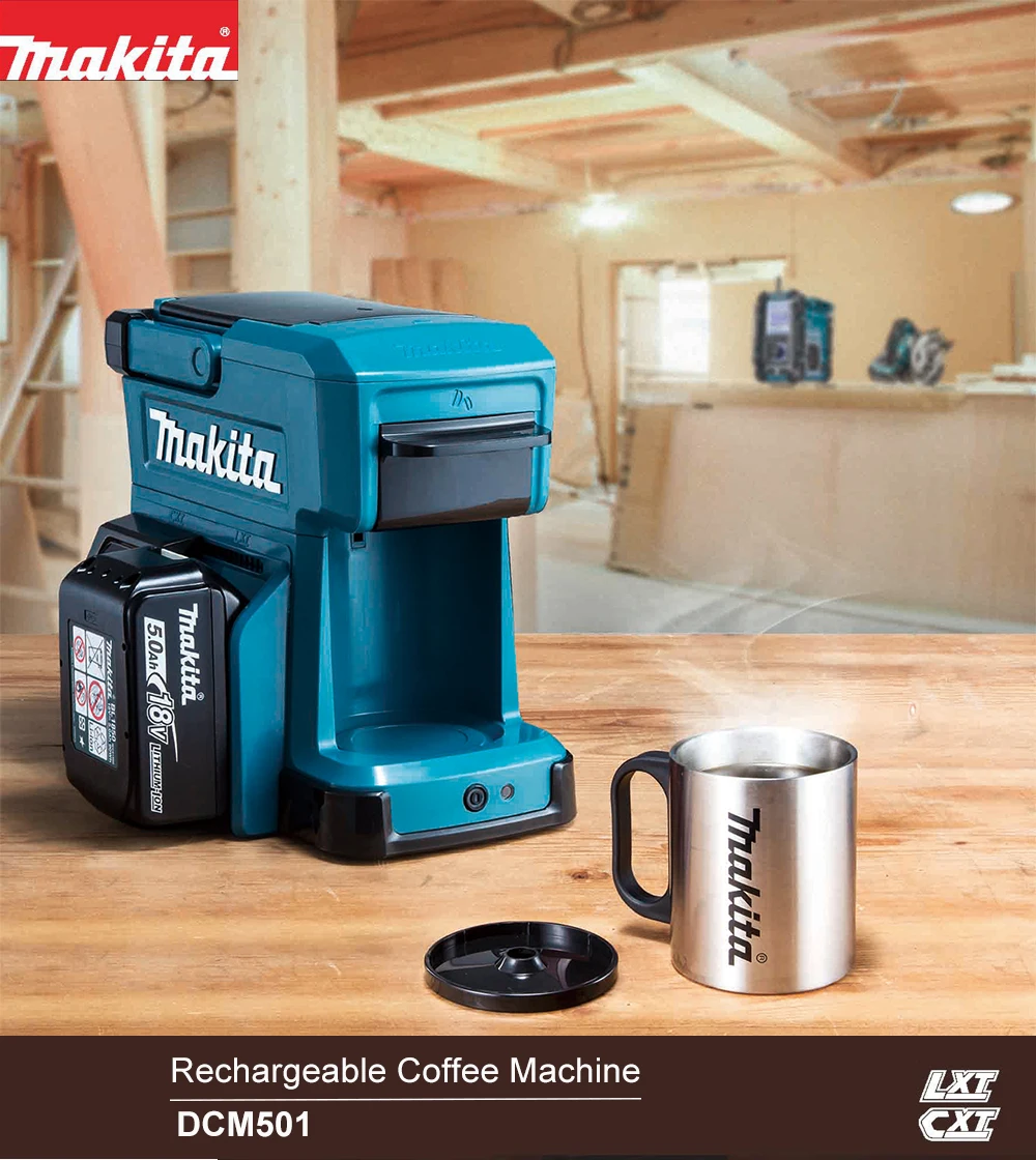 Япония Makita Беспроводная Кофеварка DCM501 перезаряжаемая кофемашина 18 в уличная удобная в переноске Рабочая кофемашина 12 в 250 мл