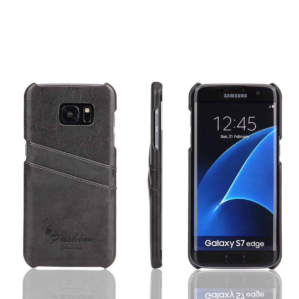 Anyrow Luxury Card Holder Leather Case For Samsung Galaxy S7 Edge Cover Wallet Oil Touch Shell On Phone Cases Bag Coquille Kabuk |