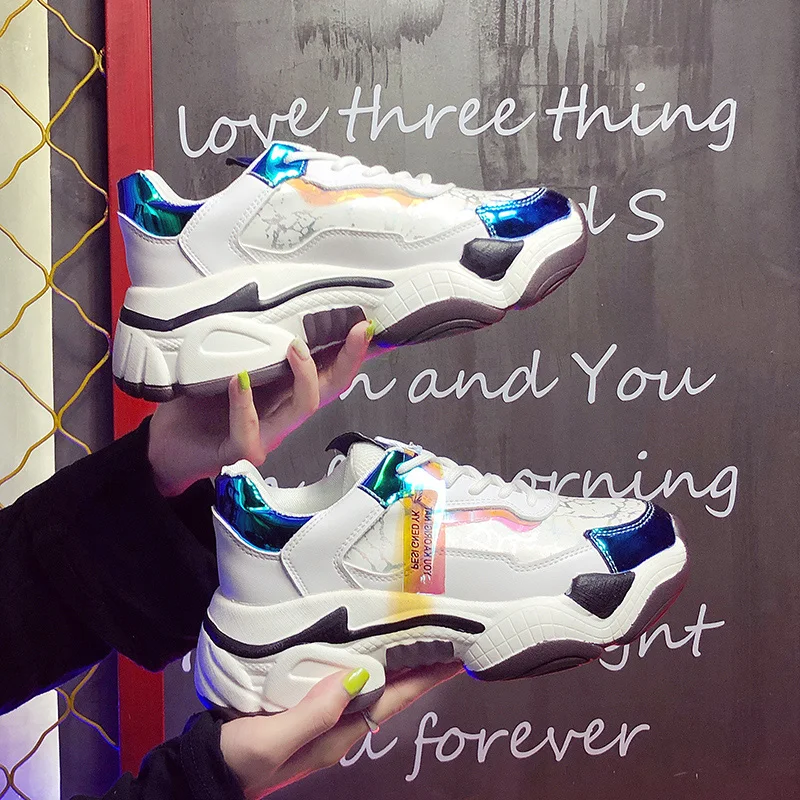 2019 летняя новая спортивная обувь желтые кроссовки на высокой платформе