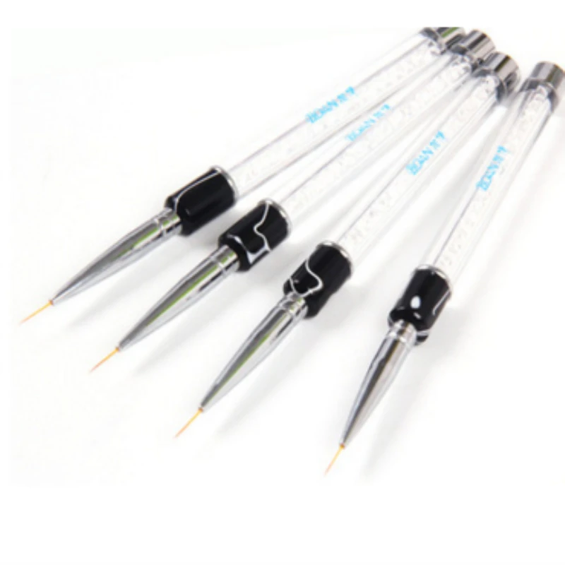 Nail Brush 2 Кристальная ручка УФ-гель тонкий лайнер сетка ручка для рисования инструмент для маникюра кисть для украшения ногтей акриловая линия набор кистей для рисования - Цвет: Nail Brush 2