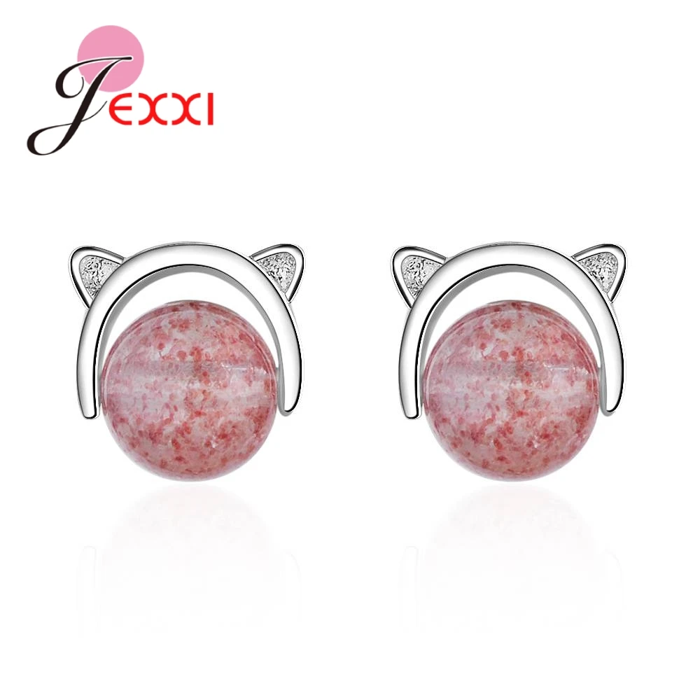 

Fashion Popular Cute Pet Cat Stud Earring 925 Sterling Silver Jewelry For Female Fine Party Accessories Good Birthday Gift