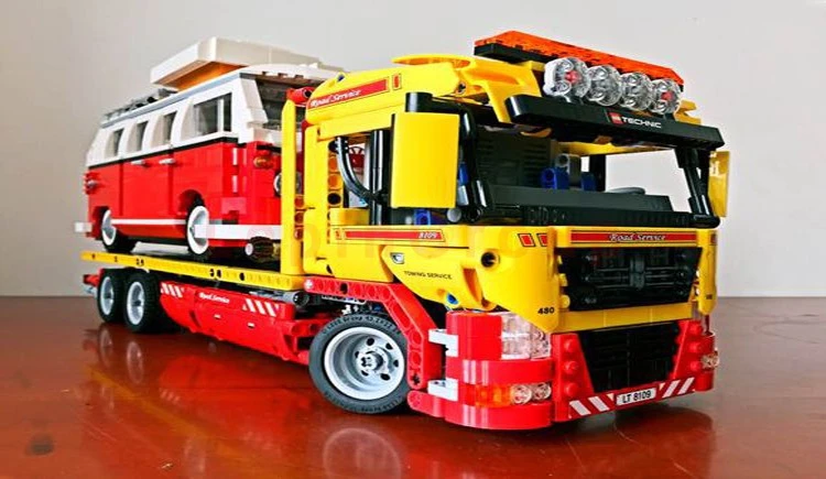 LP 20021 technic наборы планшетный трейлер 21001 Volkswagen T1 Кемпер Ван модель строительные