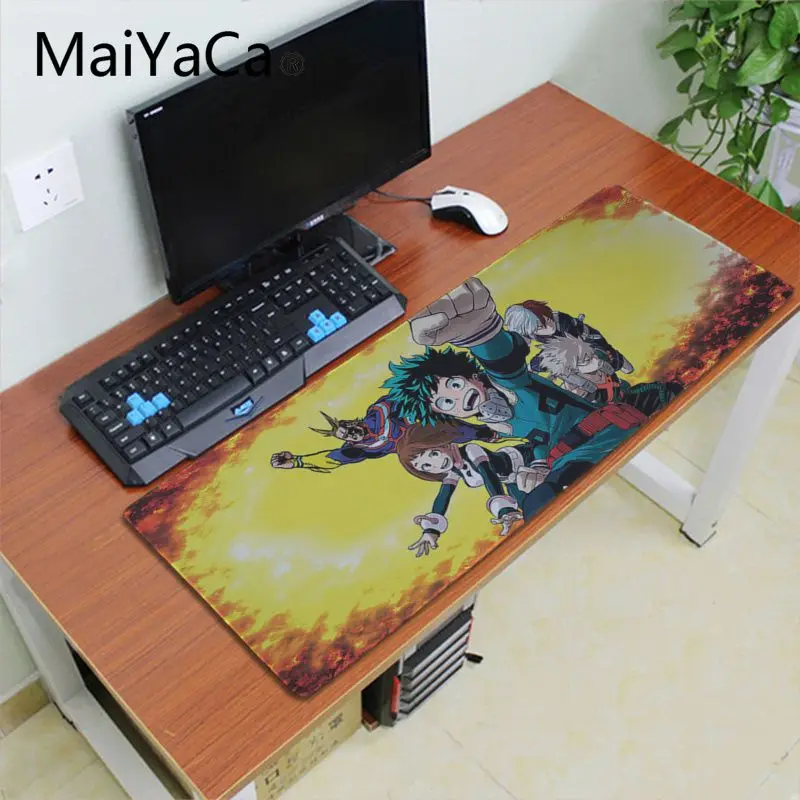 Lock Edge 30x60cm Maiyaca my hero Academy коврик для мыши геймер игровые коврики настольная клавиатура игровой коврик для мыши геймер 60X30 см большой Офисный Компьютерный стол коврик - Цвет: Lock Edge 30x60cm