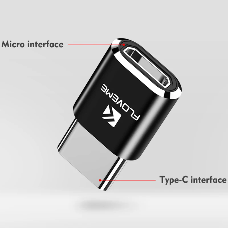 FLOVEME USB 2,0-type C OTG концентратор адаптер Micro USB мама-type-C папа для samsung S8 Note8 Xiaomi телефон конвертер адаптер - Цвет: Micro to type c