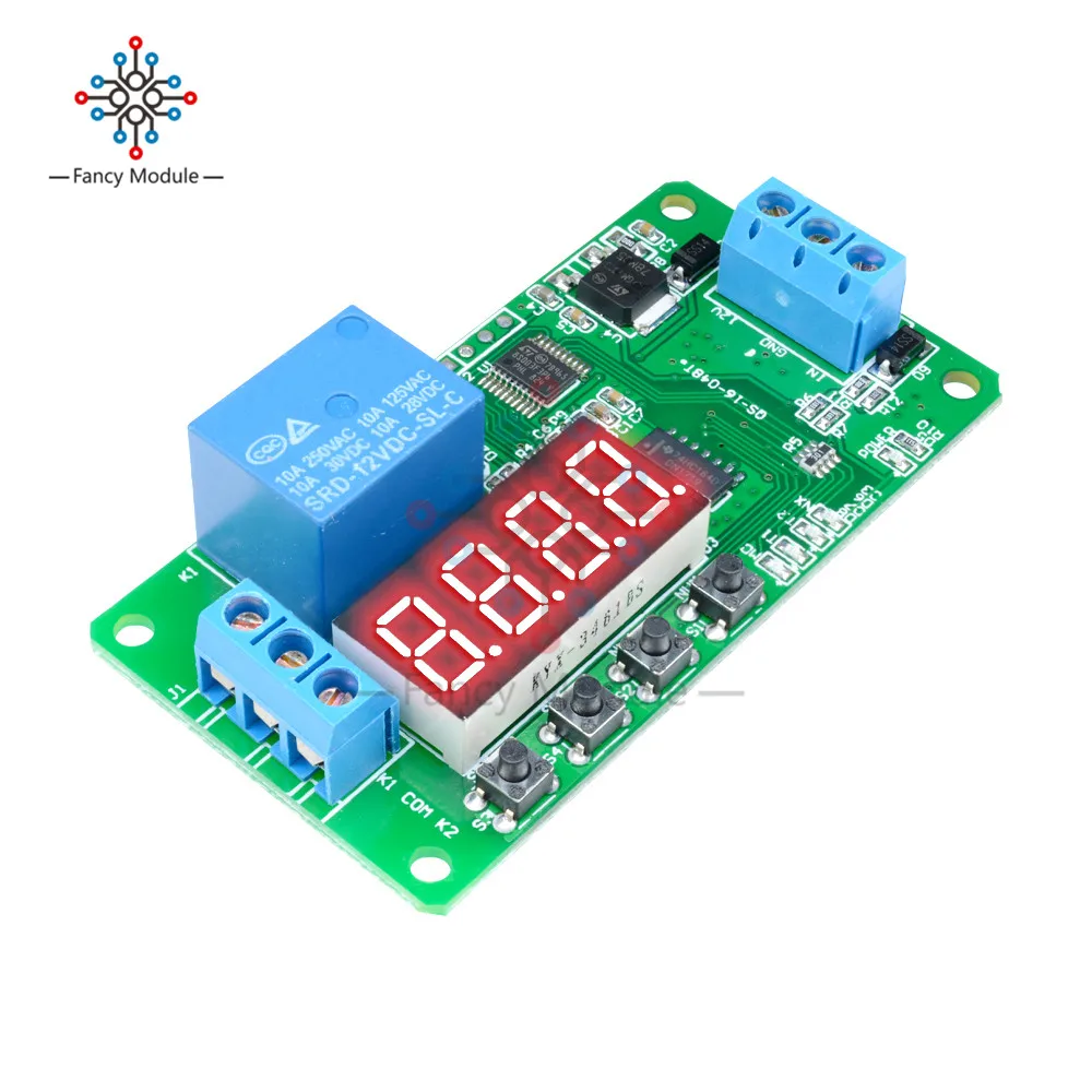 12 В постоянного тока многофункциональный само замок реле таймер цикла PLC модуль
