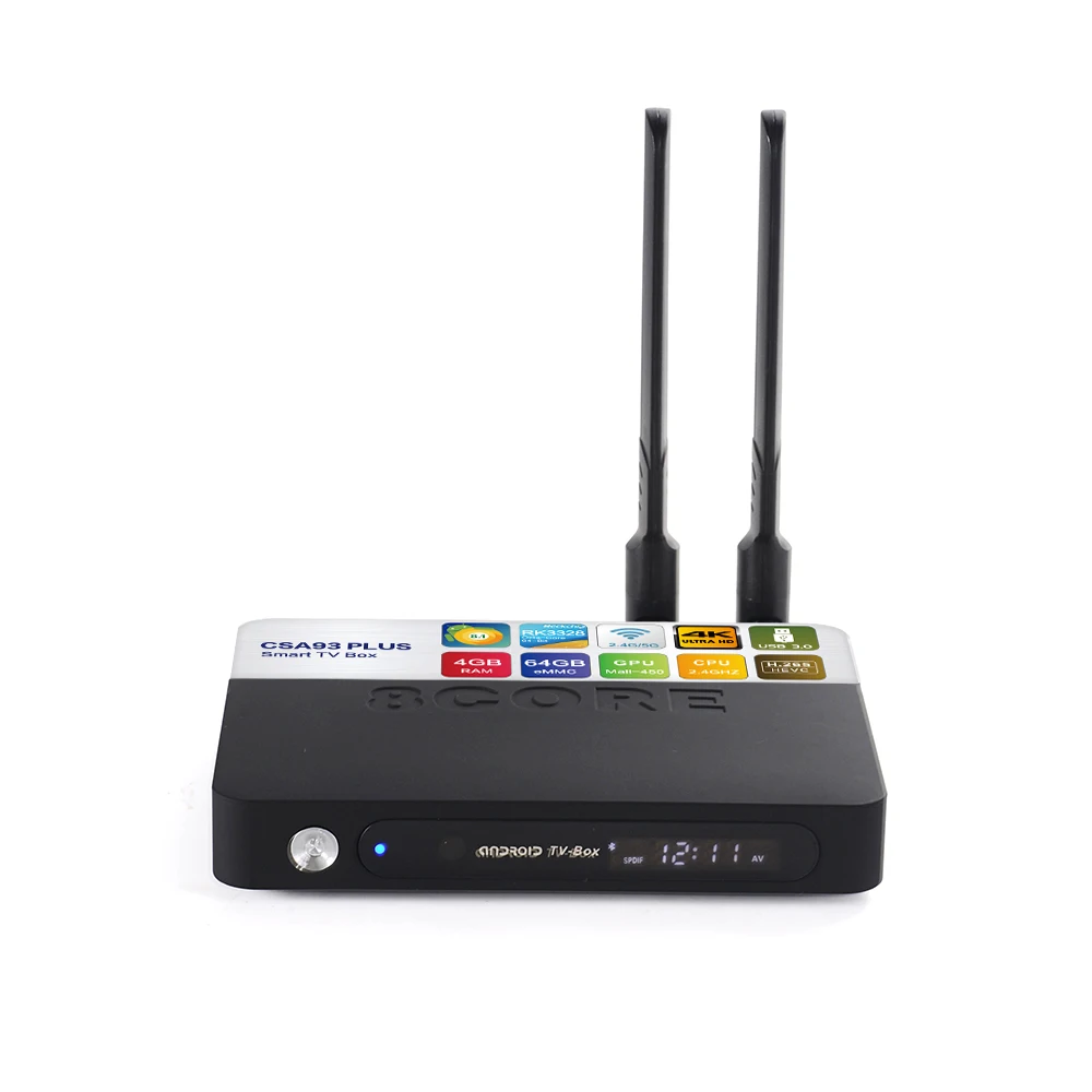 ТВ-приставка Android 8 1 CSA93 PLUS 2 4G + 5G WiFi Bluetooth 4 0 RAM 64G eMMC HDMI RK3328 четырехъядерный H.256 4k UCD
