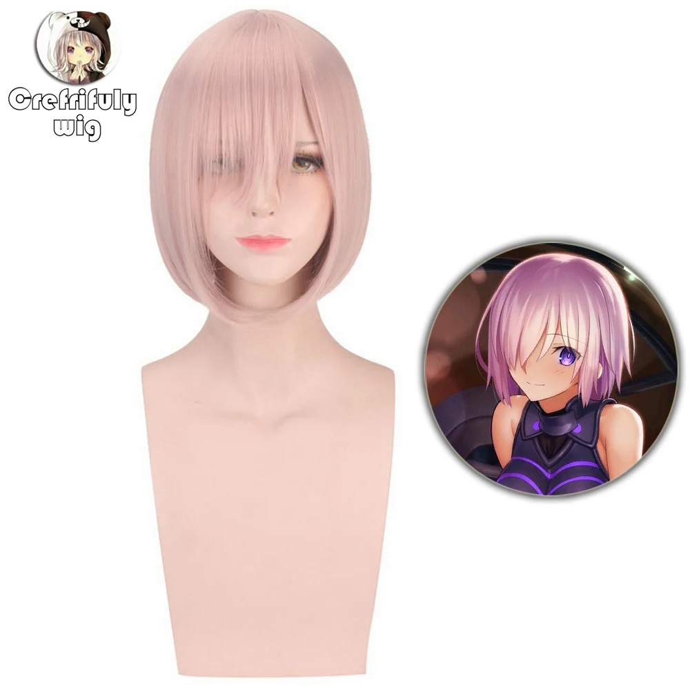 FGO судьба/Grand для Мэтью Kyrielite светильник розовый короткий боб парик косплея костюм