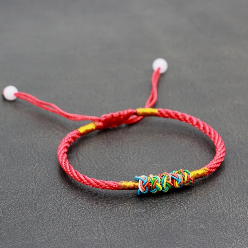 Радужный кукурузный узел искусственная красная веревка плетеная бижутерия| |
