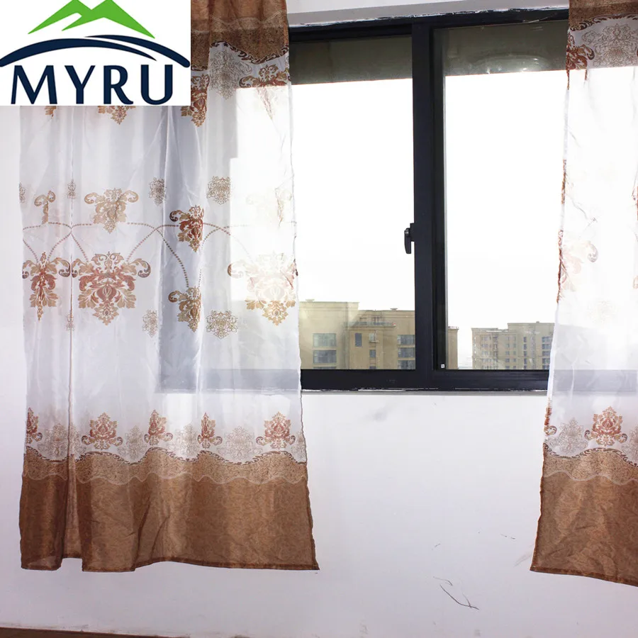 Задние шторы с цветочным рисунком евро 140*240 см|sheer curtains|cheap sheer curtainsvoile panels |