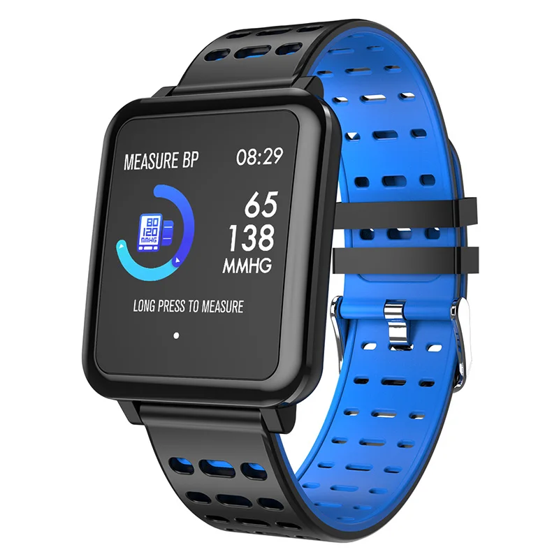 MKSQ8-Blue MKS Smartwatch IP67 водонепроницаемые носимые устройства Bluetooth Шагомер монитор сердечного ритма цветной дисплей умные часы для Android/IOS - Цвет: MKSQ8-Blue