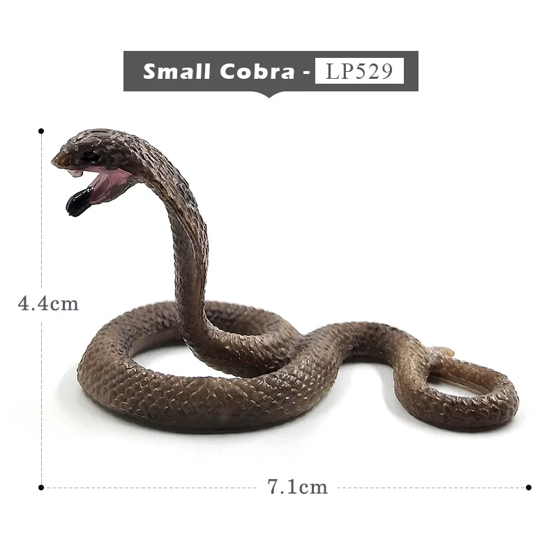 Small Cobra Новая змея кобра питон зеленый Анаконда моделирование пластиковые животные модель Фигурка цельная фигурка горячие игрушки подарок для детей - Цвет: Small Cobra