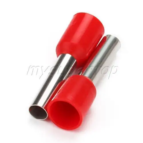 

1000PCS 12AWG Copper Insulated Cord End Terminals Red E4012 Tin Plating