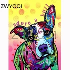 Полная квадратная Алмазная вышивка собака животное полный набор для рисования с круглыми камнями и полотном, вышивка крестиком на рисунке, собаки, с анималистическим принтом DIY 3D Бриллиантовая мозаичная собака животное