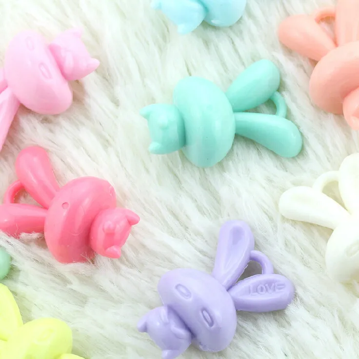 Лидер продаж 2017 Разноцветные Подвески из акрилового милого кролика сделай сам