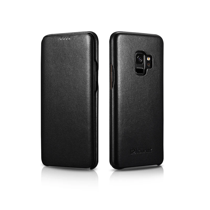 

iCarer Real leather Case for Samsung Galaxy S9 S9 Luxury Series Curved Edge Real Leather Folio Case for Samsung S9 Plus