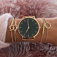 new fashion trendy arrow bowknot geometric variety gold color bracelets set infinite charm bracelet woman jewelry