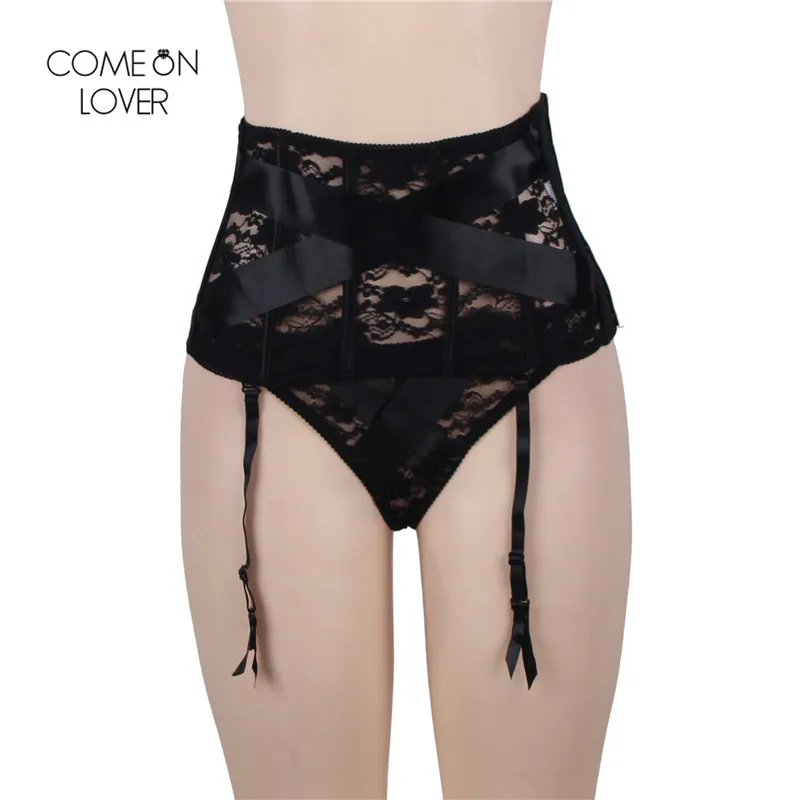 Comeonlover Для женщин кружева Jarretelles Сексуальная Высокая Талия подвязки лигас De La Boda
