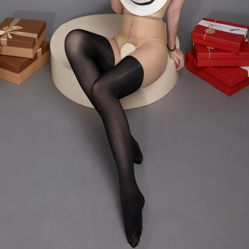 Женские колготки без косточек блестящие с завышенной талией | Женская одежда