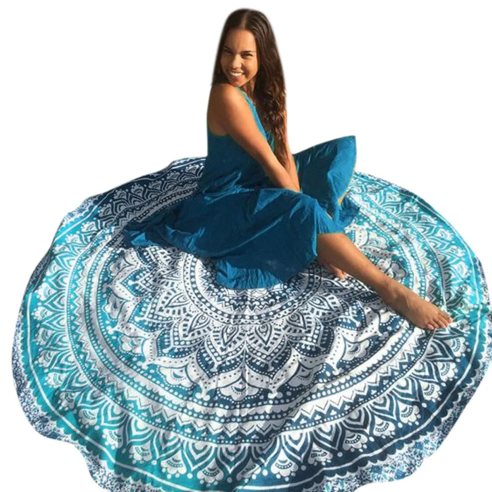 Прочное пляжное полотенце из Индии Бандана Шарф Пляжная накидка бикини Бохо