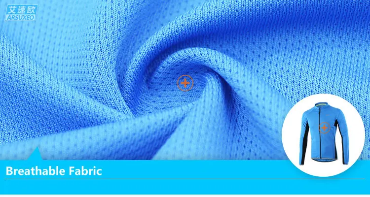 ARSUXEO Cycling Jersey Long Sleeve Sportswear Breathable Quick Dry Sun Protection Mountain Bike Bicycle Clothing Shirts Wear