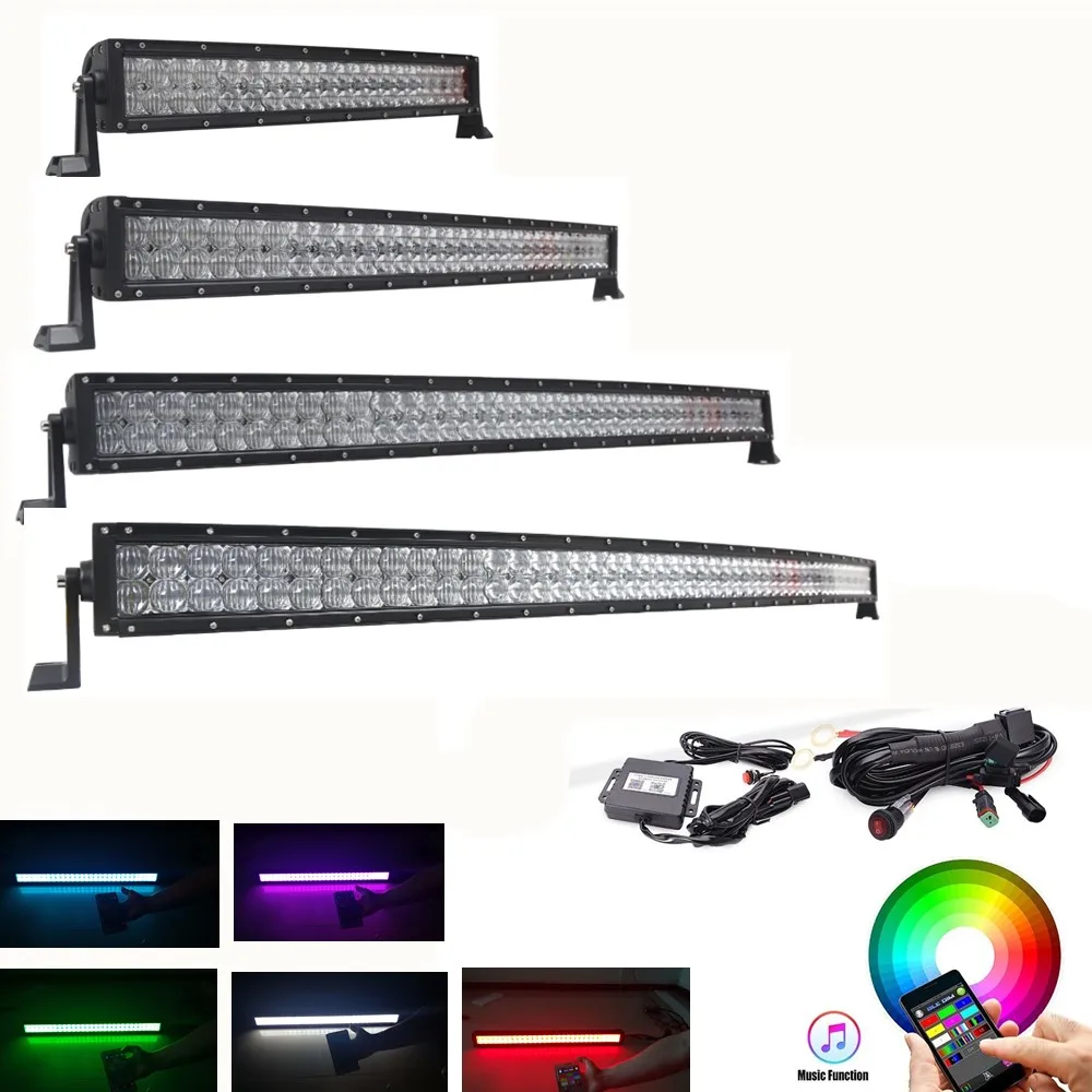 Изогнутая светодиодсветильник панель для автомобиля 5D RGB Лампа рабочего