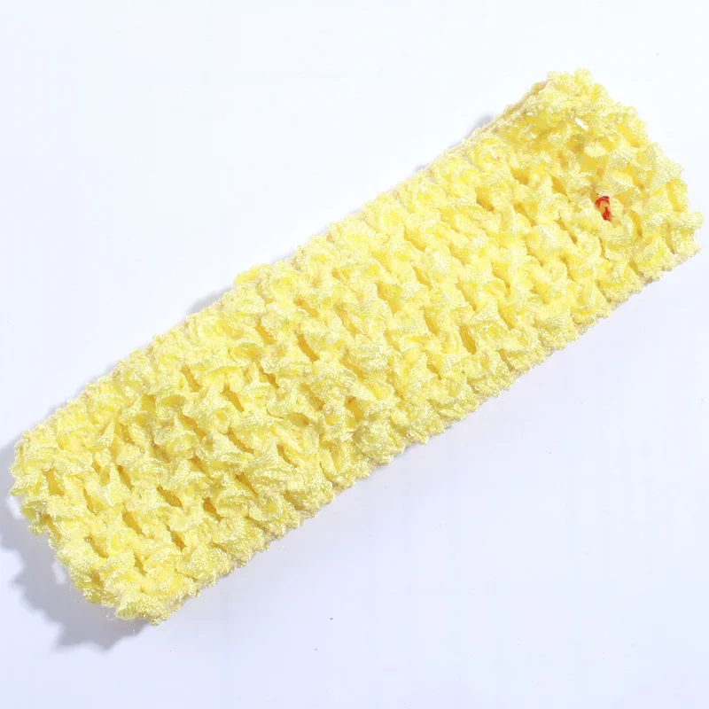 Yellow 10 шт., 4*28 см, модная эластичная вязаная лента для головы, ажурная вязаная эластичная лента, повязка для волос, аксессуары для одежды - Цвет: Yellow
