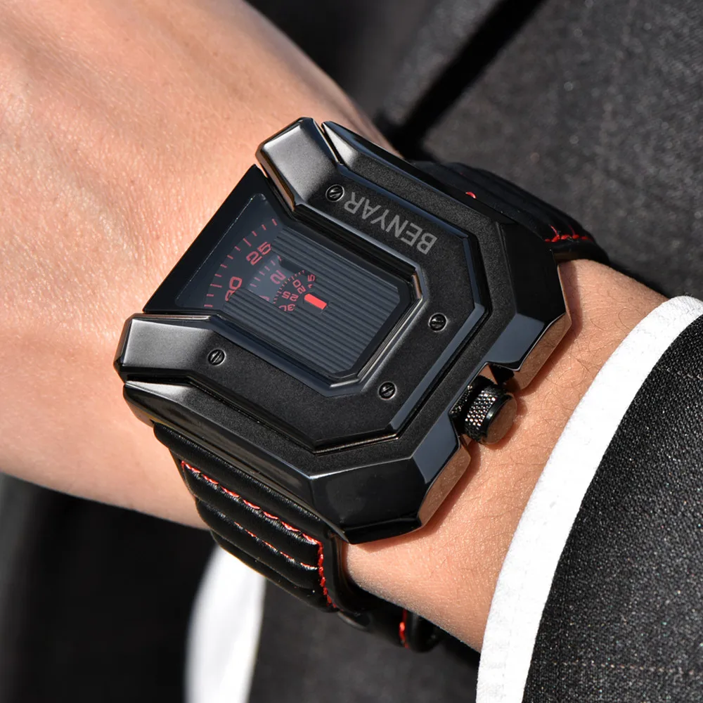 BENYAR Брендовые Часы Reloj Hombre для мужчин модные водостойкие кожаные кварцевые часы спортивные Relogio Masculino erkek коль saati