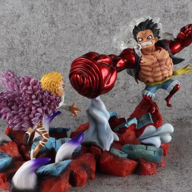Аниме One Piece Battle scene GK Luffy VS Mingo showdown фигурка модель игрушки 19 см|Игровые фигурки и