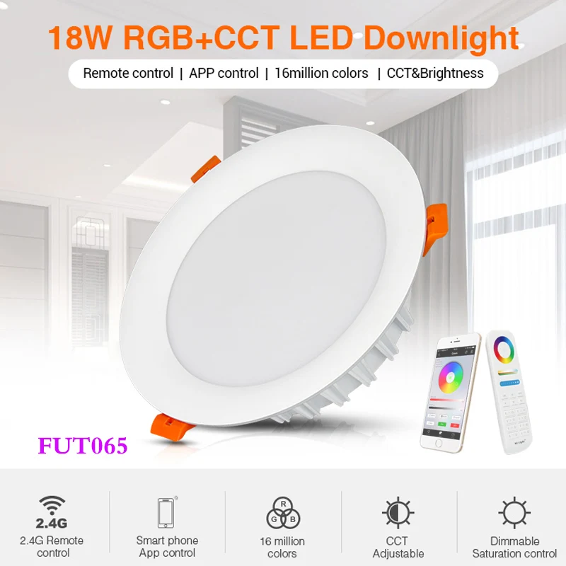 18 Вт RGB+ CCT светодиодный светильник с регулируемой яркостью, переменный ток, 220 В, умный внутренний светильник для гостиной, может использовать приложение для мобильного телефона/Alexa voice/2,4G пульт дистанционного управления
