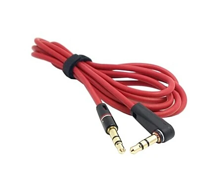 Автомобильный стерео-аудиокабель красный цвет 90 градусов 3 5 мм-3 мм контакта 100 см