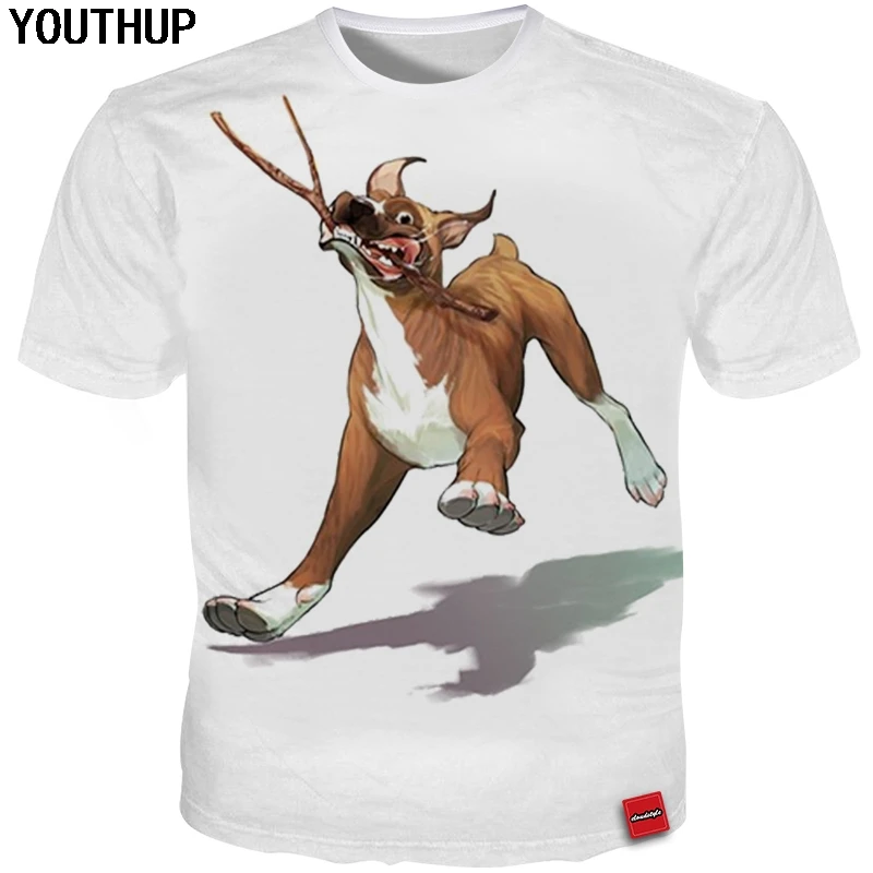 Новинка 2020 Дизайнерские летние мужские футболки YOUTHUP с 3D рисунком животных