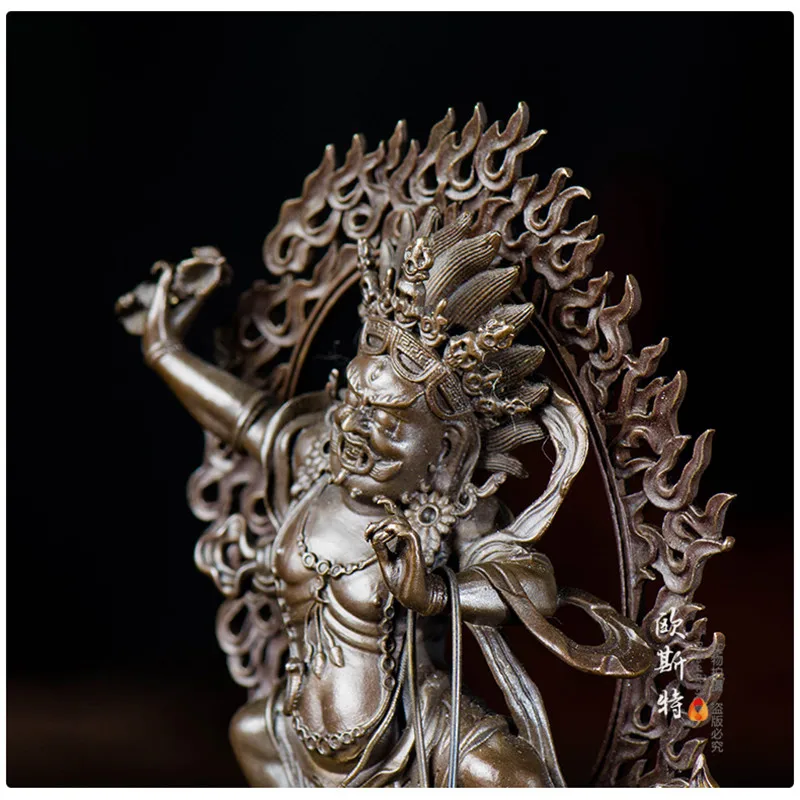 Тибетская буддистская Seiko тантрическая Чистая медь Vajrapani/тренд статуя Будды Бодхисаттва R67