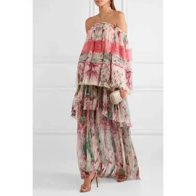 2017 шелковое платье свободное пляжное летнее шифоновое богемное Сексуальное