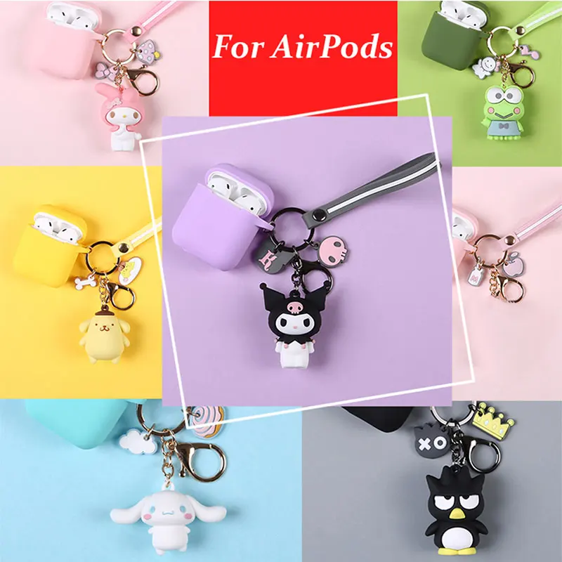 Милый мультяшный силиконовый чехол для Apple Airpods, чехол, аксессуары, Bluetooth наушники, защитный чехол, декоративная коробка