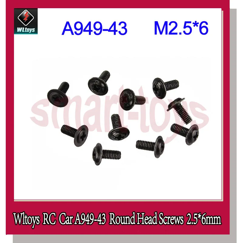 

10Pcs A949 Screws A949-43 Round Head With Referral Screw 2.5*6mm for Wltoys A949 A959 A969 A979 RC Car Parts
