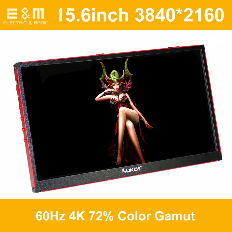 2ms 15 6 дюймов 3840*2160 4K 60 Гц 8 бит портативный игровой экран 5 В 5K 2K IPS DP HDMI 2 0 плеер Xbox PS4