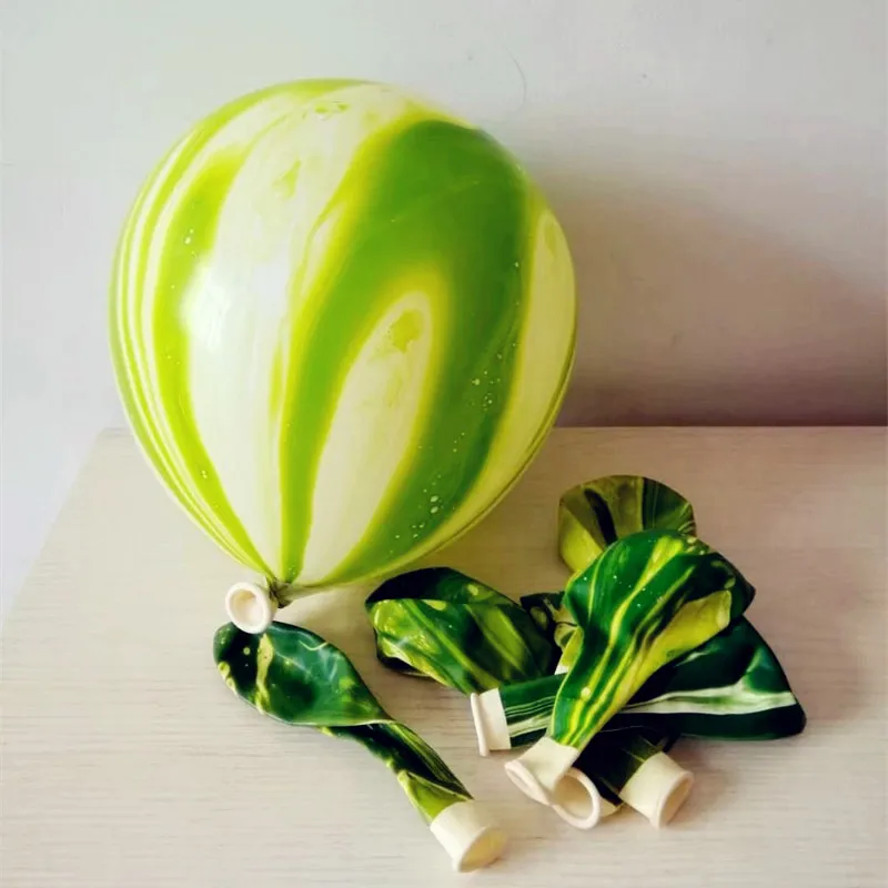 Зеленые балоны 30 шт./партия 12 дюймов Толстый Круглый Агат globos Детские вечерние