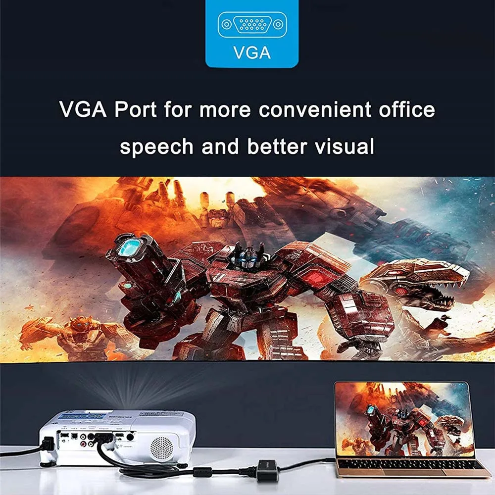 Адаптер Type C к HDMI 4K VGA/аудио/USB 3 0 порт + USB (PD) конвертер для ноутбука