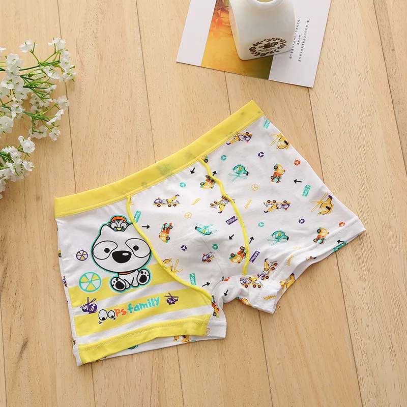 5 шт./лот нижнее белье для мальчиков мультфильм Щенок pattern трусики подходит от 1 до