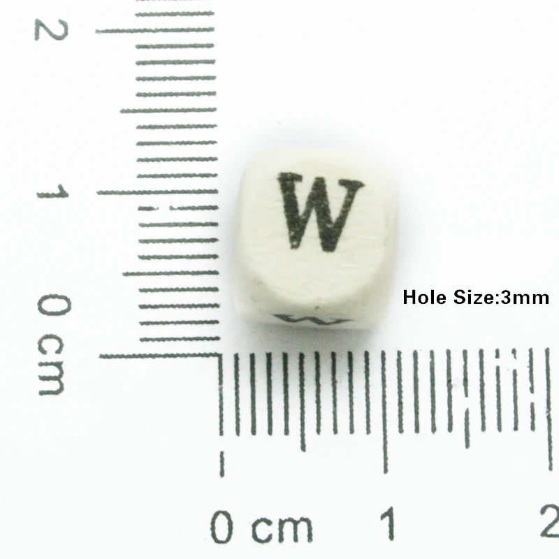 Алфавит/буквенный кубик квадратные деревянные бусины натуральный цвет