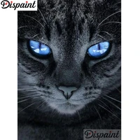 dispaint full squareround drill 5d diy diamond painting animal cat scenery 3d embroidery cross stitch home decor gift a12923